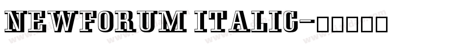 NewForum Italic字体转换